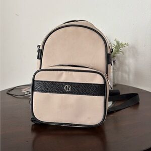 Light pink lululemon mini backpack